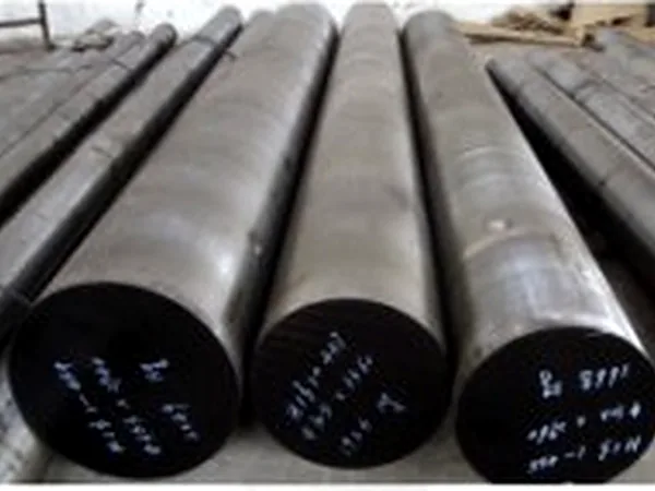Forged alloy steel round bars with heat numbers marked