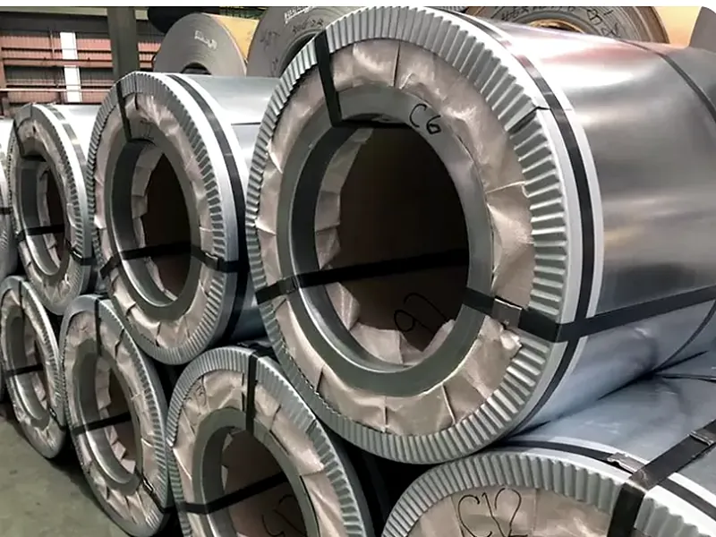 Cold rolled steel coils packed for export